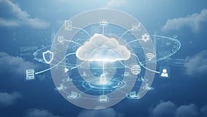 Cloud Computing and Digital Security, Cloud Storage and Data Protection Concept
